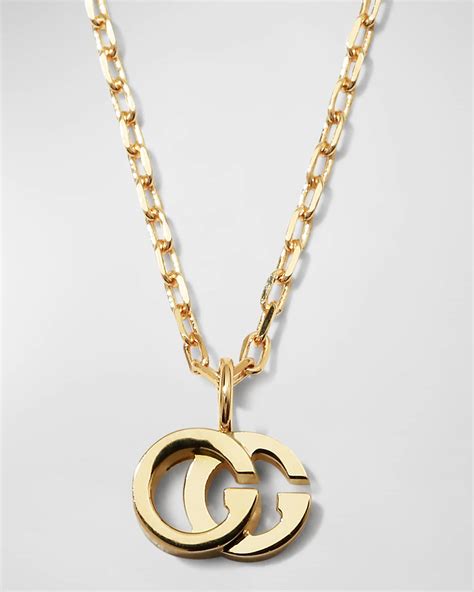 gucci running g 18ct gold pendant|GG Running necklace in white gold .